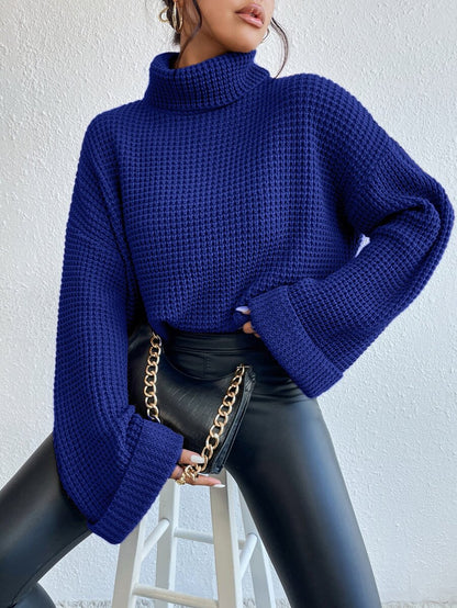 Sofie™ | Oversize Rullekrave-Sweater Med Statement-Ærmer