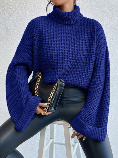 Sofie™ | Oversize Rullekrave-Sweater Med Statement-Ærmer