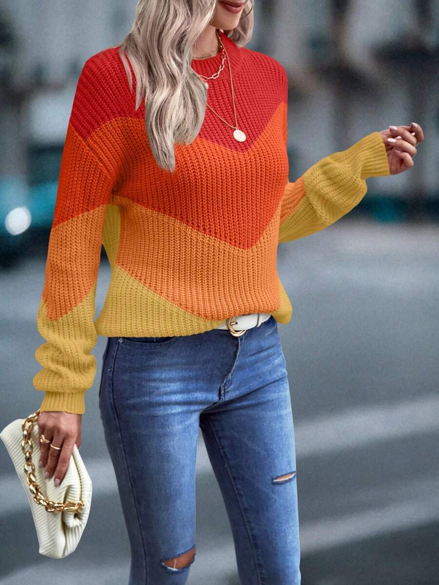 Lina™ | Striktrøje Med Chevron-Mønster