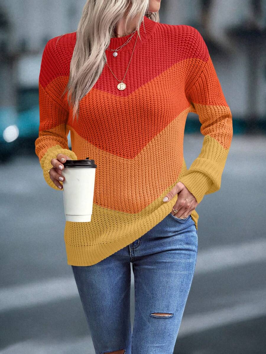 Lina™ | Striktrøje Med Chevron-Mønster