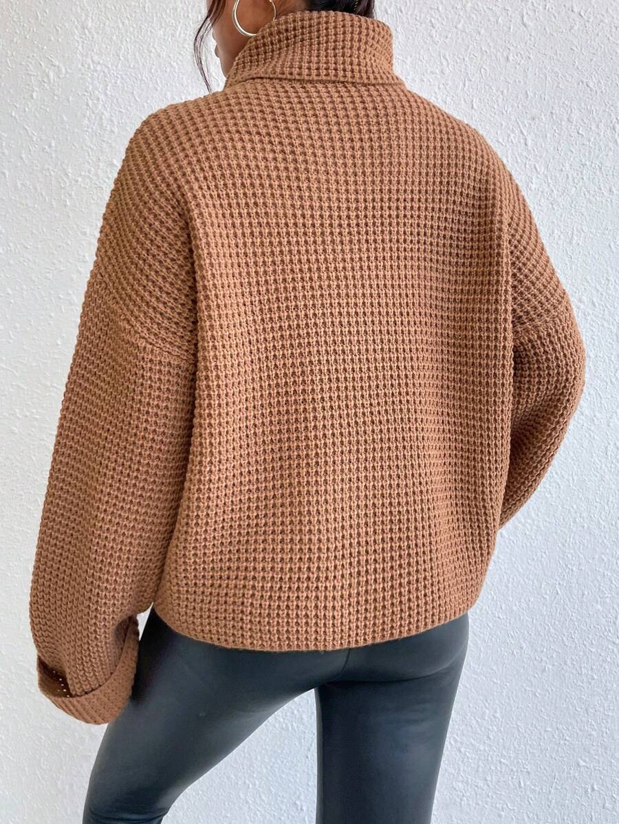 Sofie™ | Oversize Rullekrave-Sweater Med Statement-Ærmer
