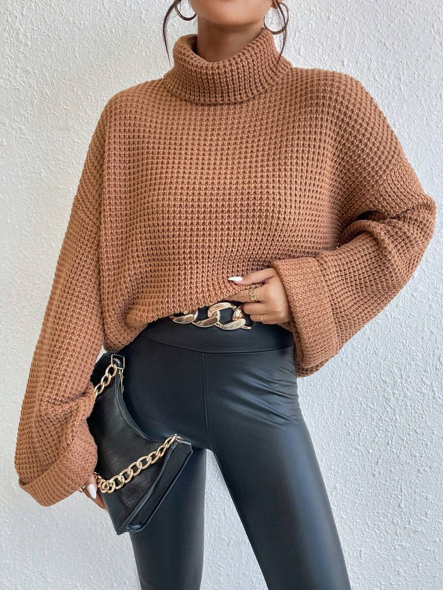 Sofie™ | Oversize Rullekrave-Sweater Med Statement-Ærmer