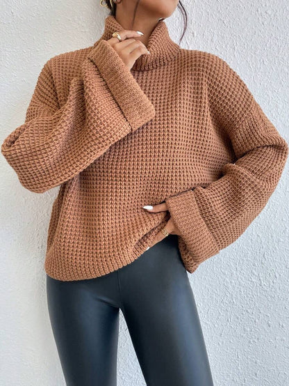 Sofie™ | Oversize Rullekrave-Sweater Med Statement-Ærmer