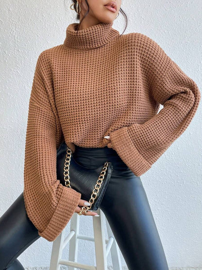 Sofie™ | Oversize Rullekrave-Sweater Med Statement-Ærmer