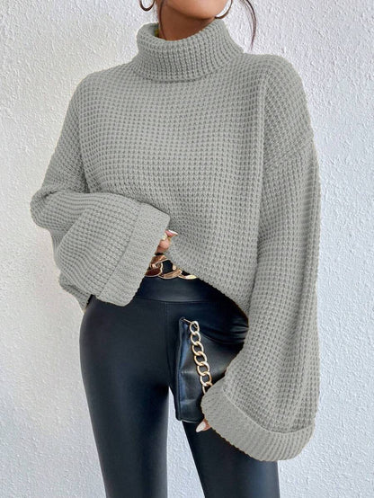 Sofie™ | Oversize Rullekrave-Sweater Med Statement-Ærmer