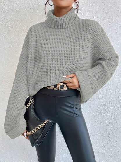 Sofie™ | Oversize Rullekrave-Sweater Med Statement-Ærmer