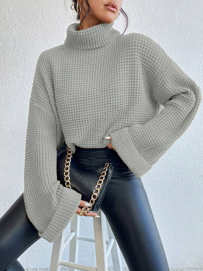 Sofie™ | Oversize Rullekrave-Sweater Med Statement-Ærmer