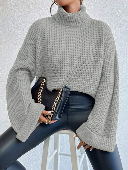 Sofie™ | Oversize Rullekrave-Sweater Med Statement-Ærmer