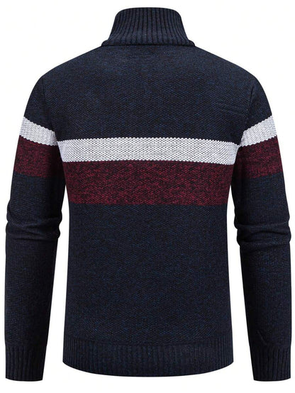 Noah™ | Varm Herretrøje Med Stribet Vinterdesign
