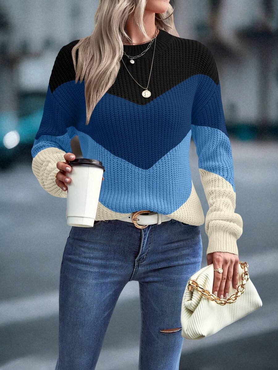 Lina™ | Striktrøje Med Chevron-Mønster