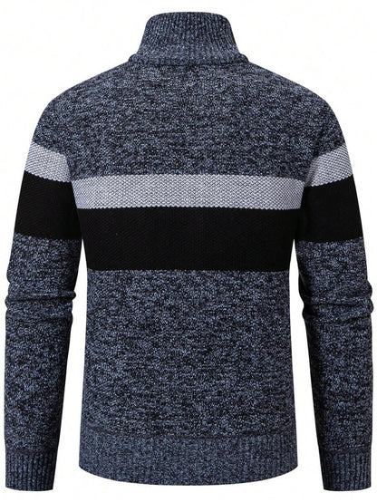 Noah™ | Varm Herretrøje Med Stribet Vinterdesign