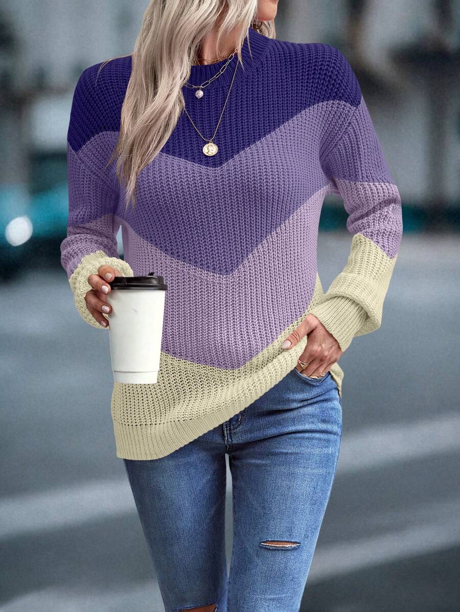 Lina™ | Striktrøje Med Chevron-Mønster