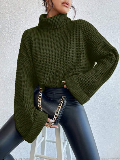 Sofie™ | Oversize Rullekrave-Sweater Med Statement-Ærmer