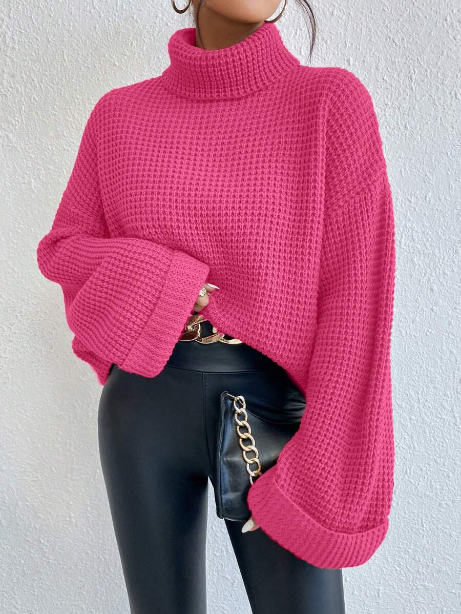 Sofie™ | Oversize Rullekrave-Sweater Med Statement-Ærmer