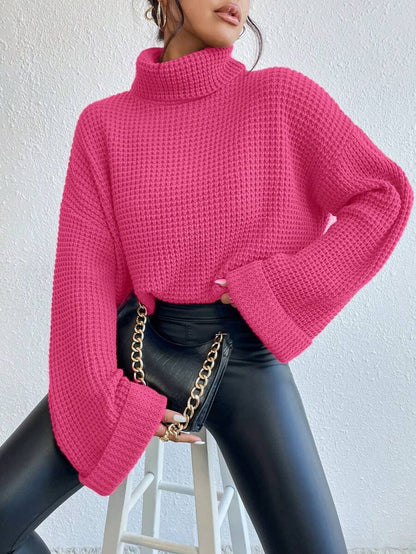 Sofie™ | Oversize Rullekrave-Sweater Med Statement-Ærmer