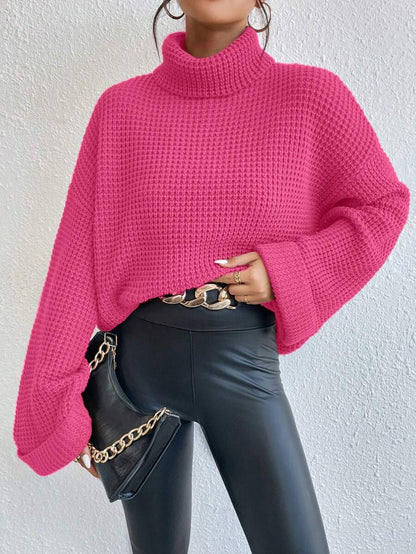 Sofie™ | Oversize Rullekrave-Sweater Med Statement-Ærmer