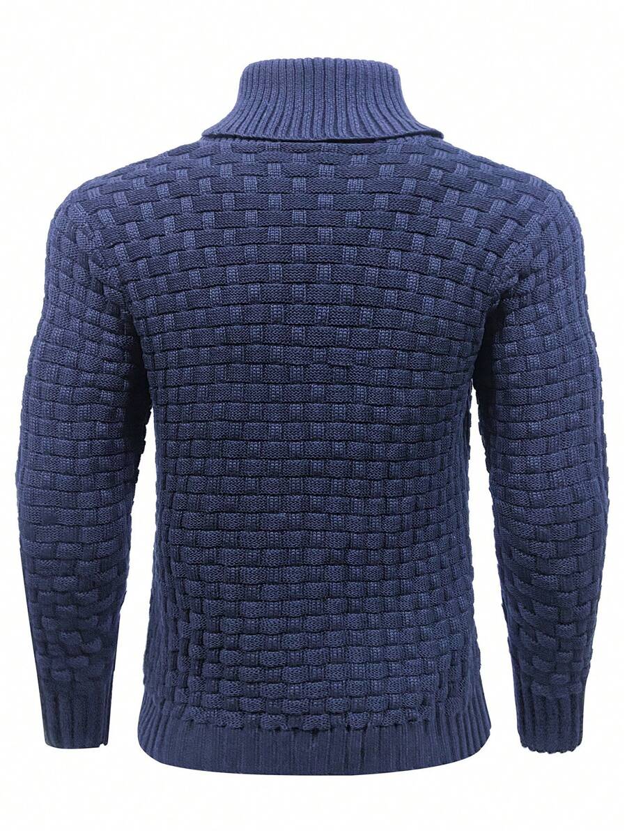 Viktor™ | Strikket Herretrøje Med Høj Krave Og Knapper