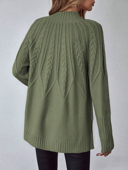 Livia™ | Strikket Sweater Med Kabelmønster