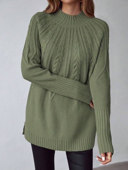 Livia™ | Strikket Sweater Med Kabelmønster