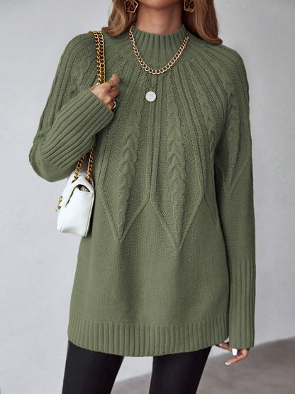 Livia™ | Strikket Sweater Med Kabelmønster