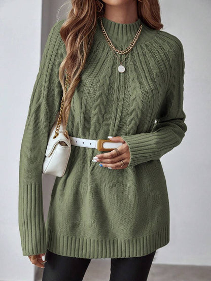 Livia™ | Strikket Sweater Med Kabelmønster