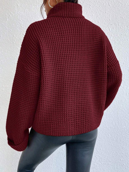 Sofie™ | Oversize Rullekrave-Sweater Med Statement-Ærmer