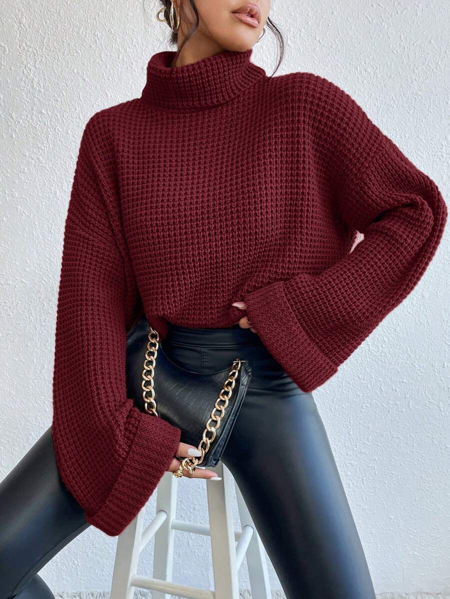 Sofie™ | Oversize Rullekrave-Sweater Med Statement-Ærmer