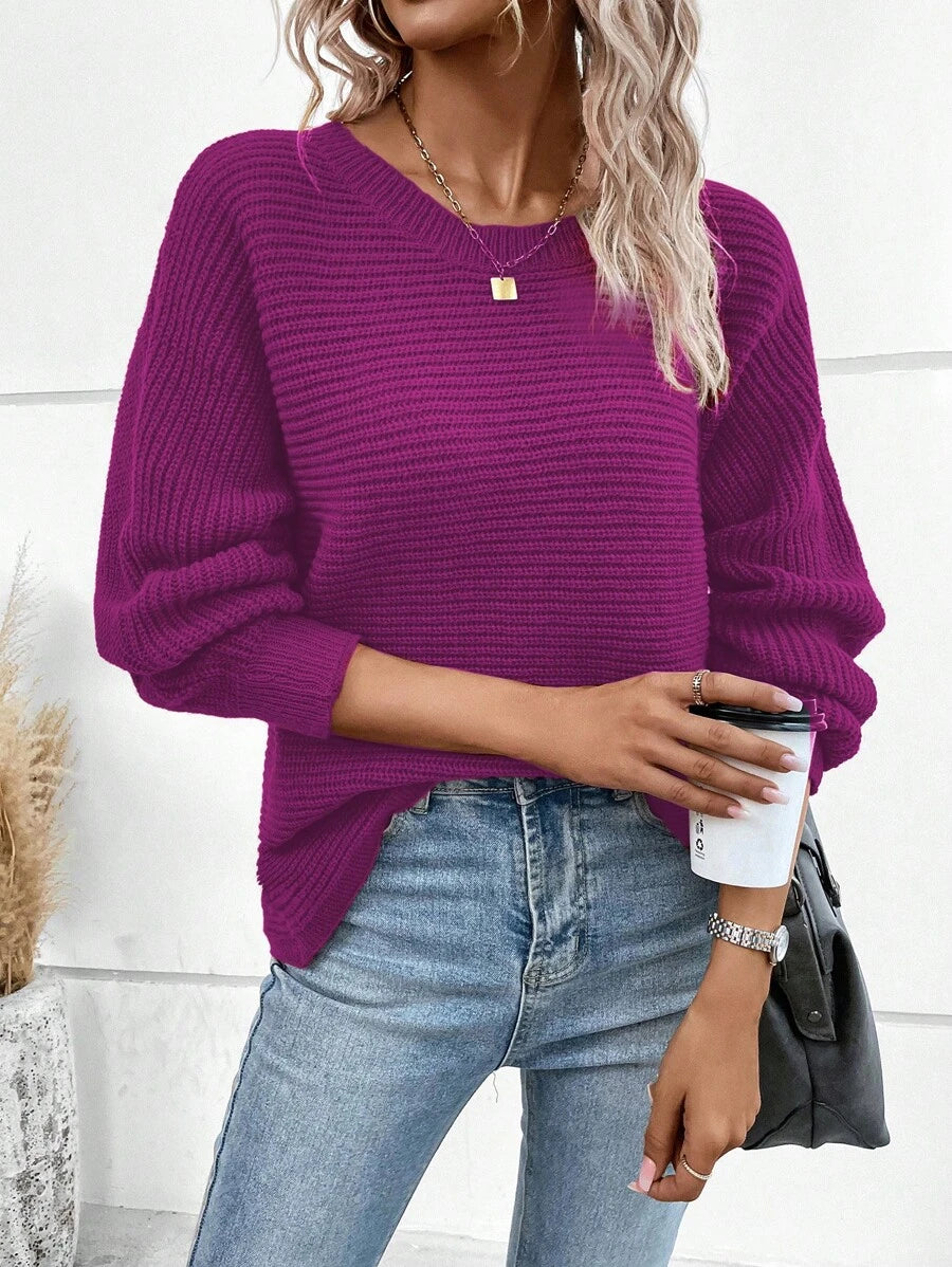 Noa™ | Striktrøje Med Knapdetaljer Bagpå