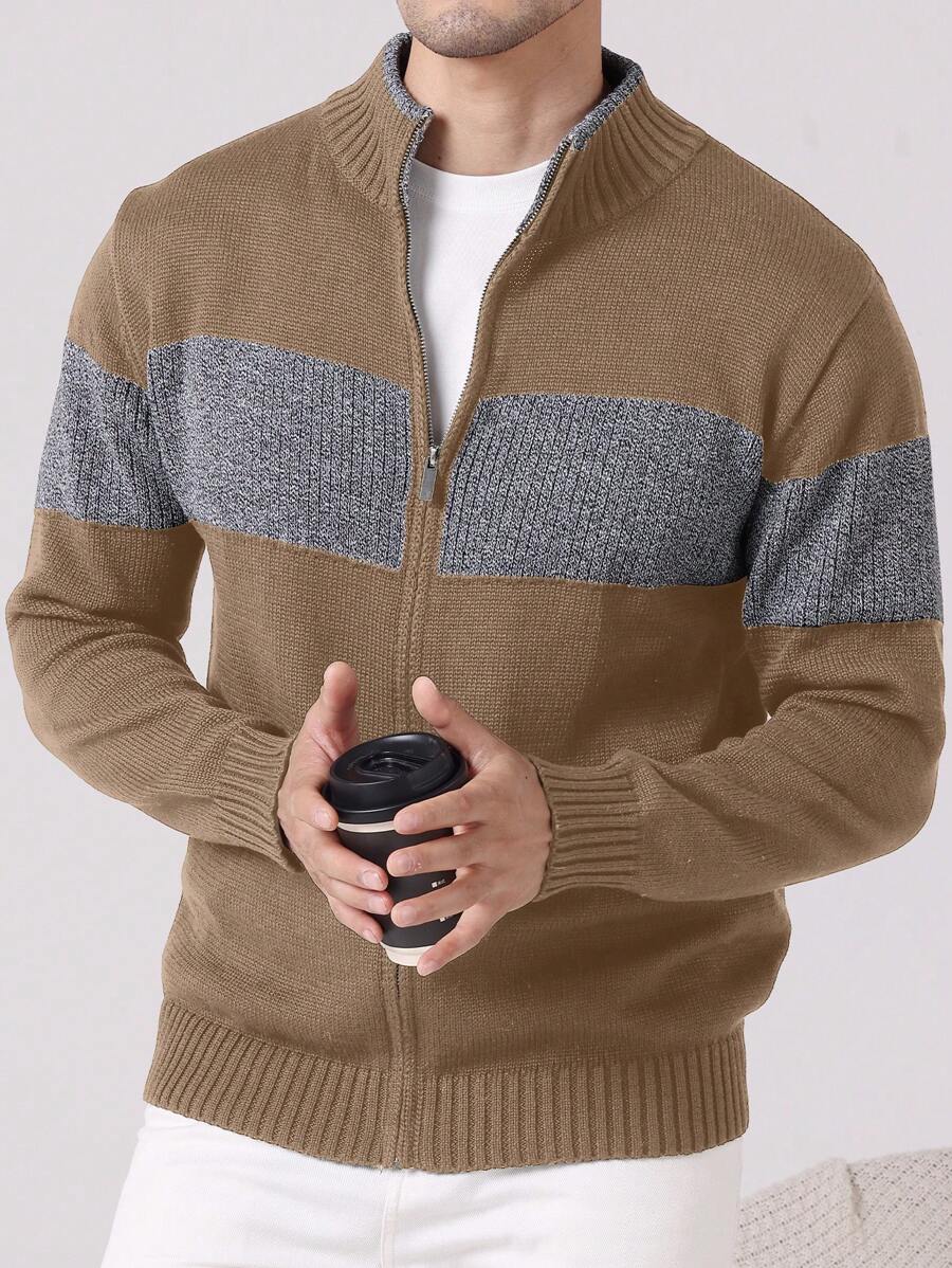 Jan™ | Strikket Herretrøje Med Lynlås