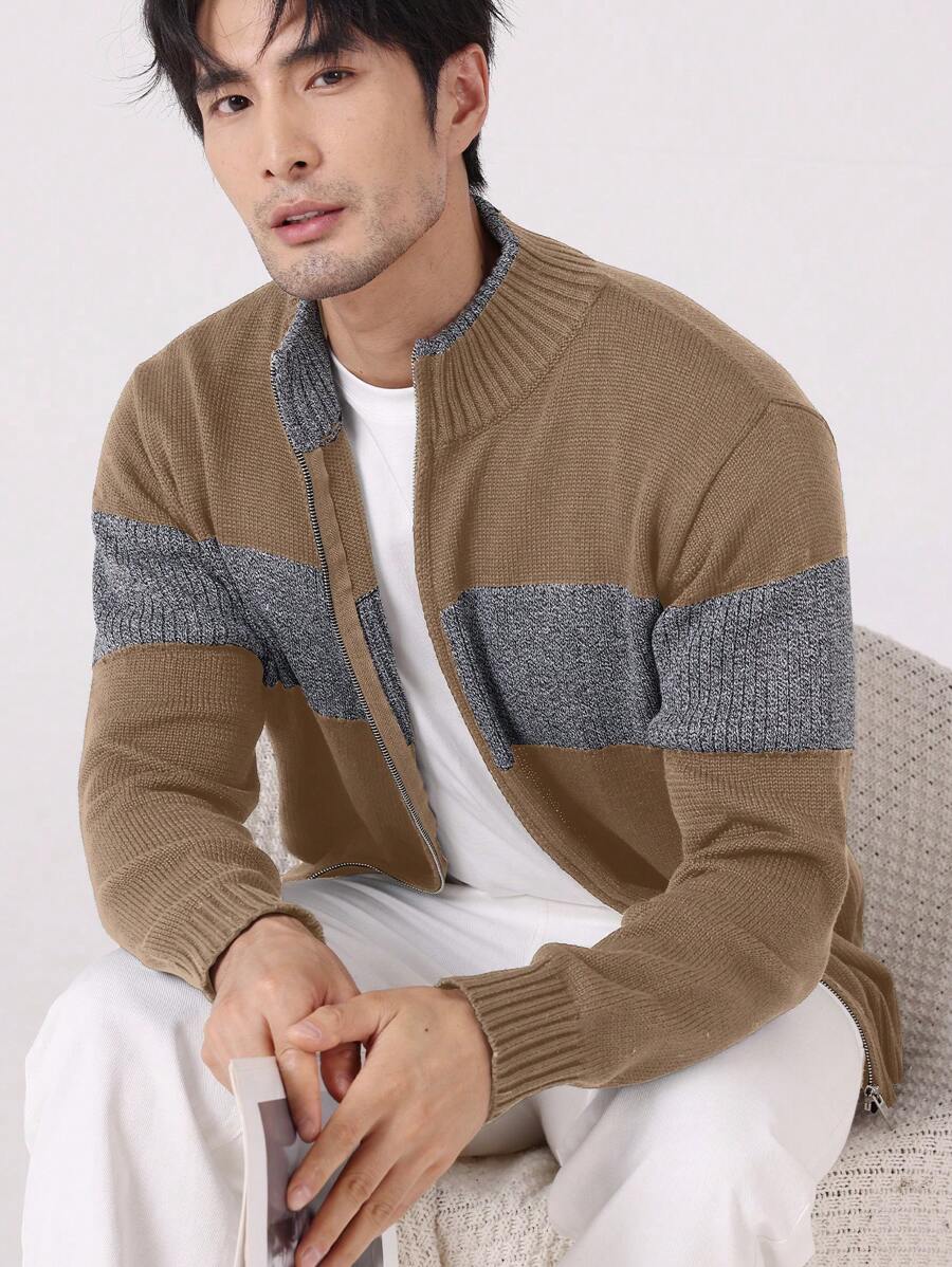 Jan™ | Strikket Herretrøje Med Lynlås