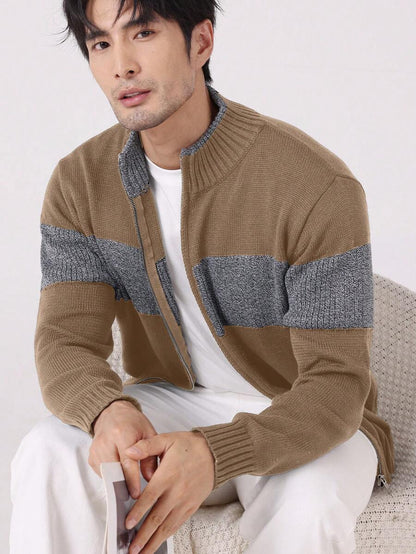 Jan™ | Strikket Herretrøje Med Lynlås