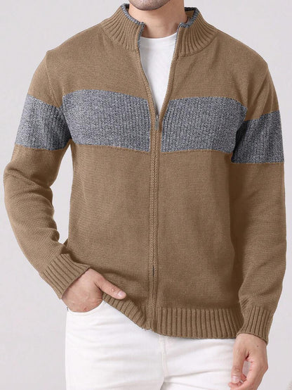Jan™ | Strikket Herretrøje Med Lynlås