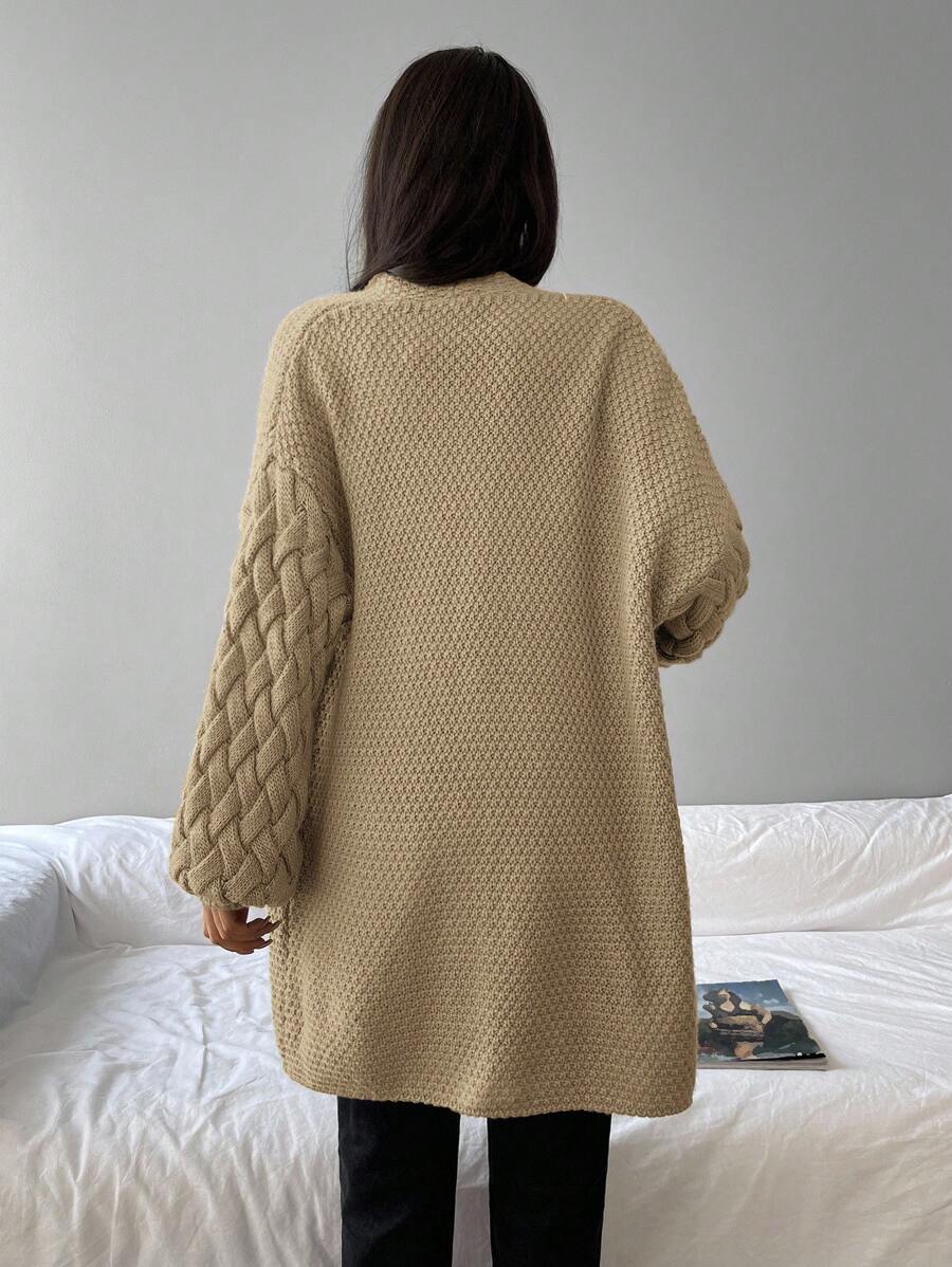 Elin™ | Åben Cardigan Med Flettede Lommer