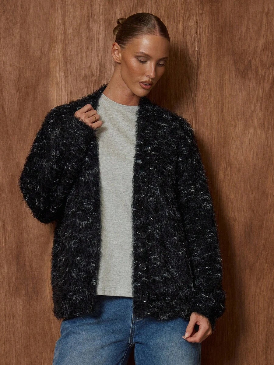 Luna™ | Oversized Cardigan Med Tekstur