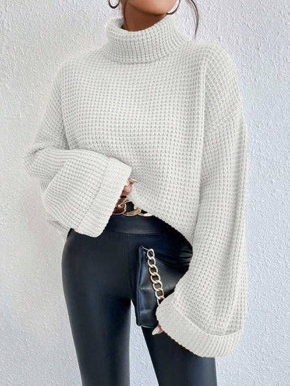 Sofie™ | Oversize Rullekrave-Sweater Med Statement-Ærmer