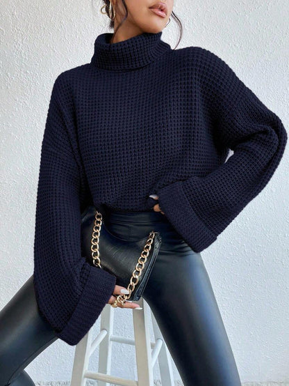 Sofie™ | Oversize Rullekrave-Sweater Med Statement-Ærmer