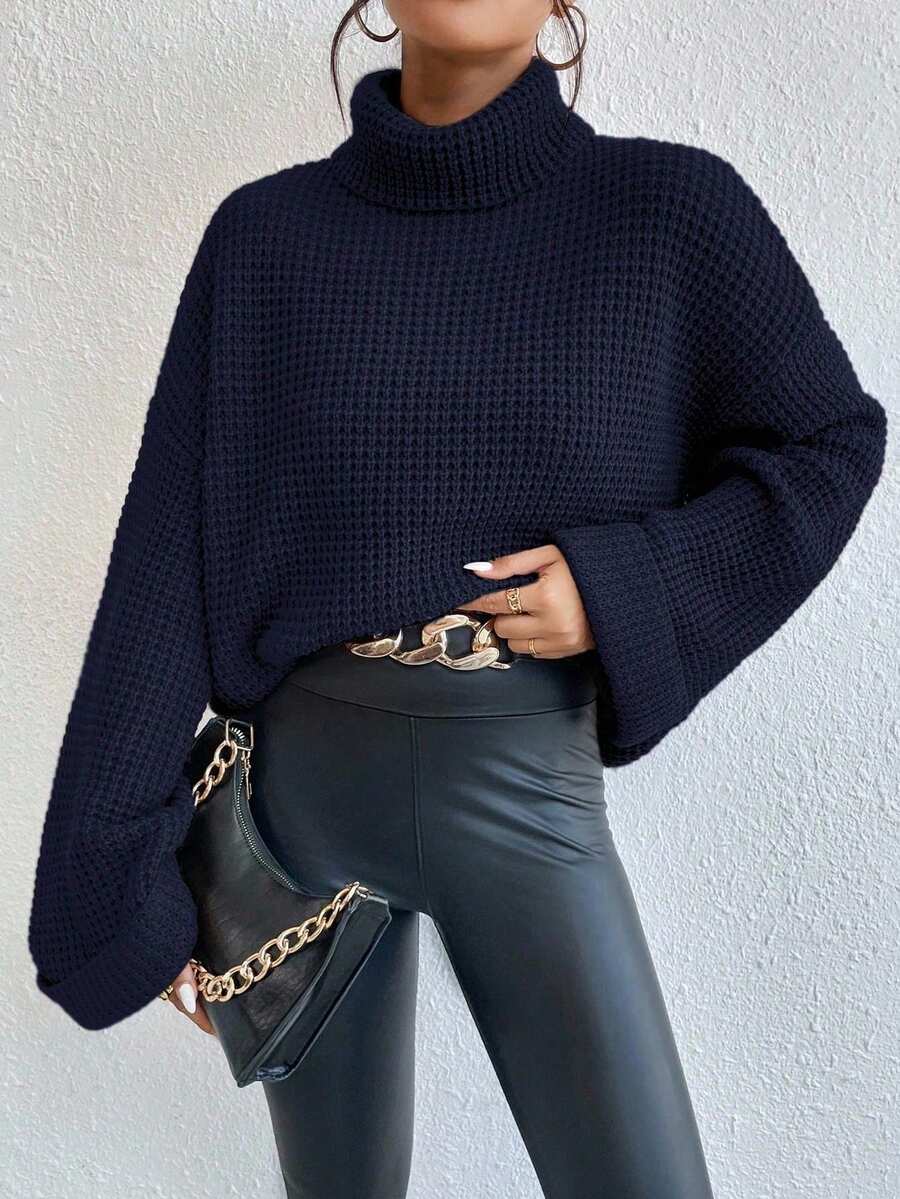 Sofie™ | Oversize Rullekrave-Sweater Med Statement-Ærmer