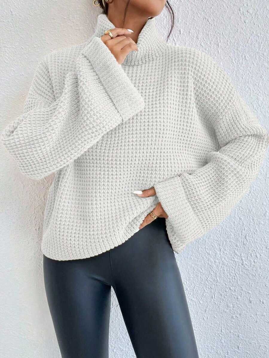 Sofie™ | Oversize Rullekrave-Sweater Med Statement-Ærmer