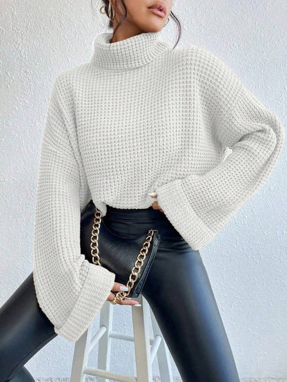 Sofie™ | Oversize Rullekrave-Sweater Med Statement-Ærmer