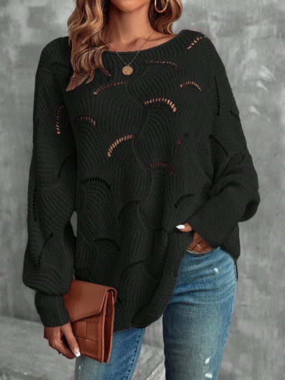 Mira™ | Striktrøje Med Bølgemønster Og Åben Struktur