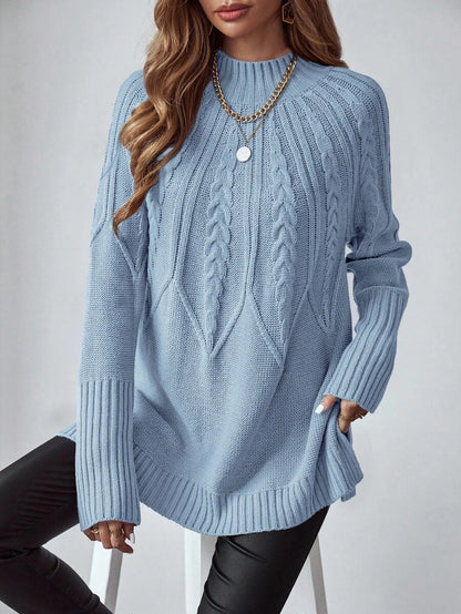 Livia™ | Strikket Sweater Med Kabelmønster