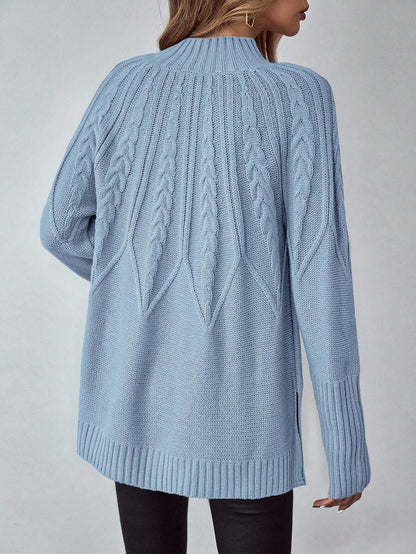 Livia™ | Strikket Sweater Med Kabelmønster