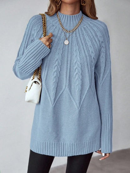 Livia™ | Strikket Sweater Med Kabelmønster