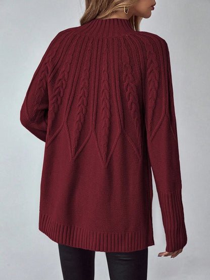 Livia™ | Strikket Sweater Med Kabelmønster