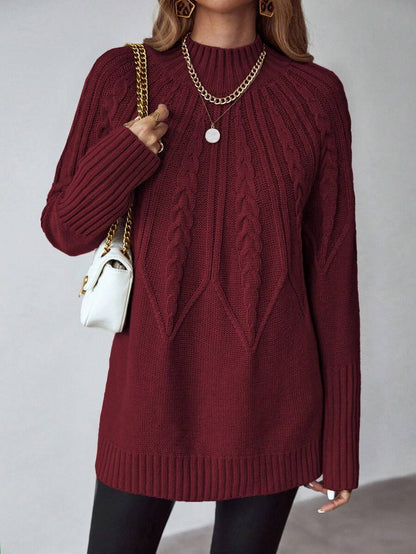 Livia™ | Strikket Sweater Med Kabelmønster