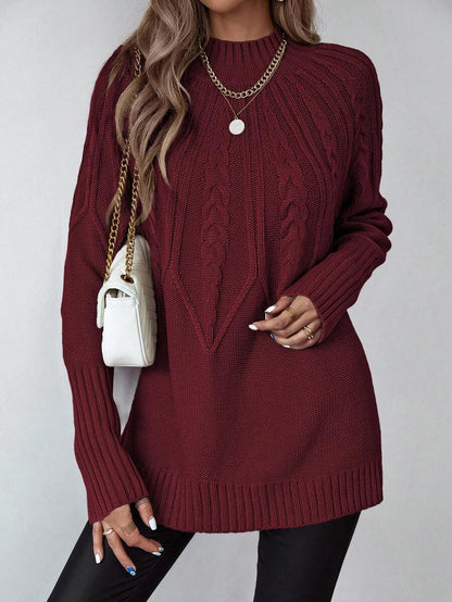 Livia™ | Strikket Sweater Med Kabelmønster