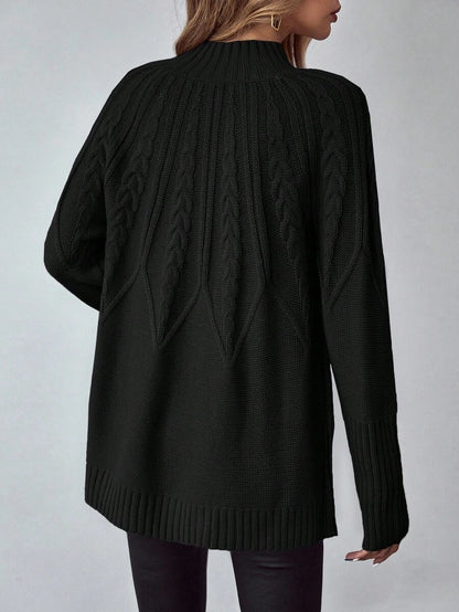 Livia™ | Strikket Sweater Med Kabelmønster