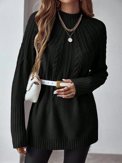 Livia™ | Strikket Sweater Med Kabelmønster