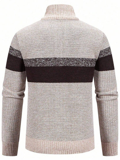 Noah™ | Varm Herretrøje Med Stribet Vinterdesign