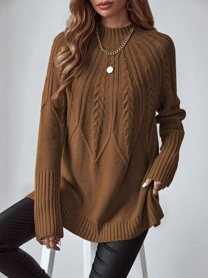 Livia™ | Strikket Sweater Med Kabelmønster